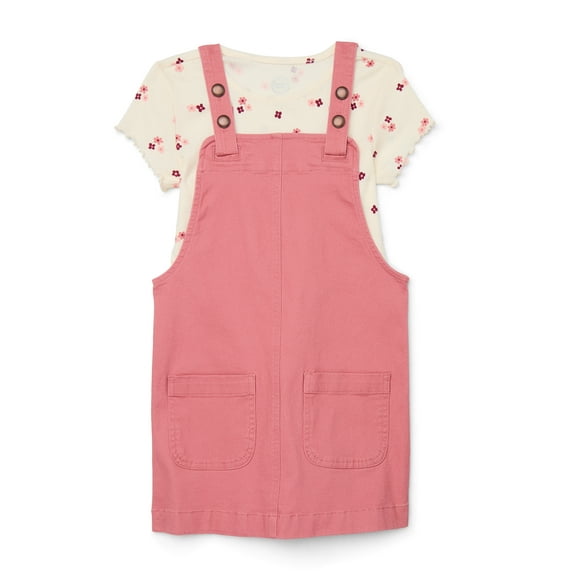 Wonder Nation Little Girls 2-Piece Skirtall Outfit Set, Sizes 4-10