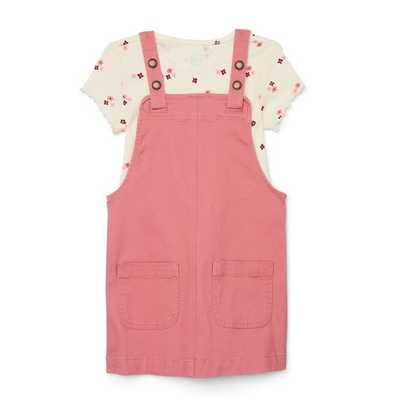 Wonder Nation Little Girls 2-Piece Skirtall Outfit Set, Sizes 4-10