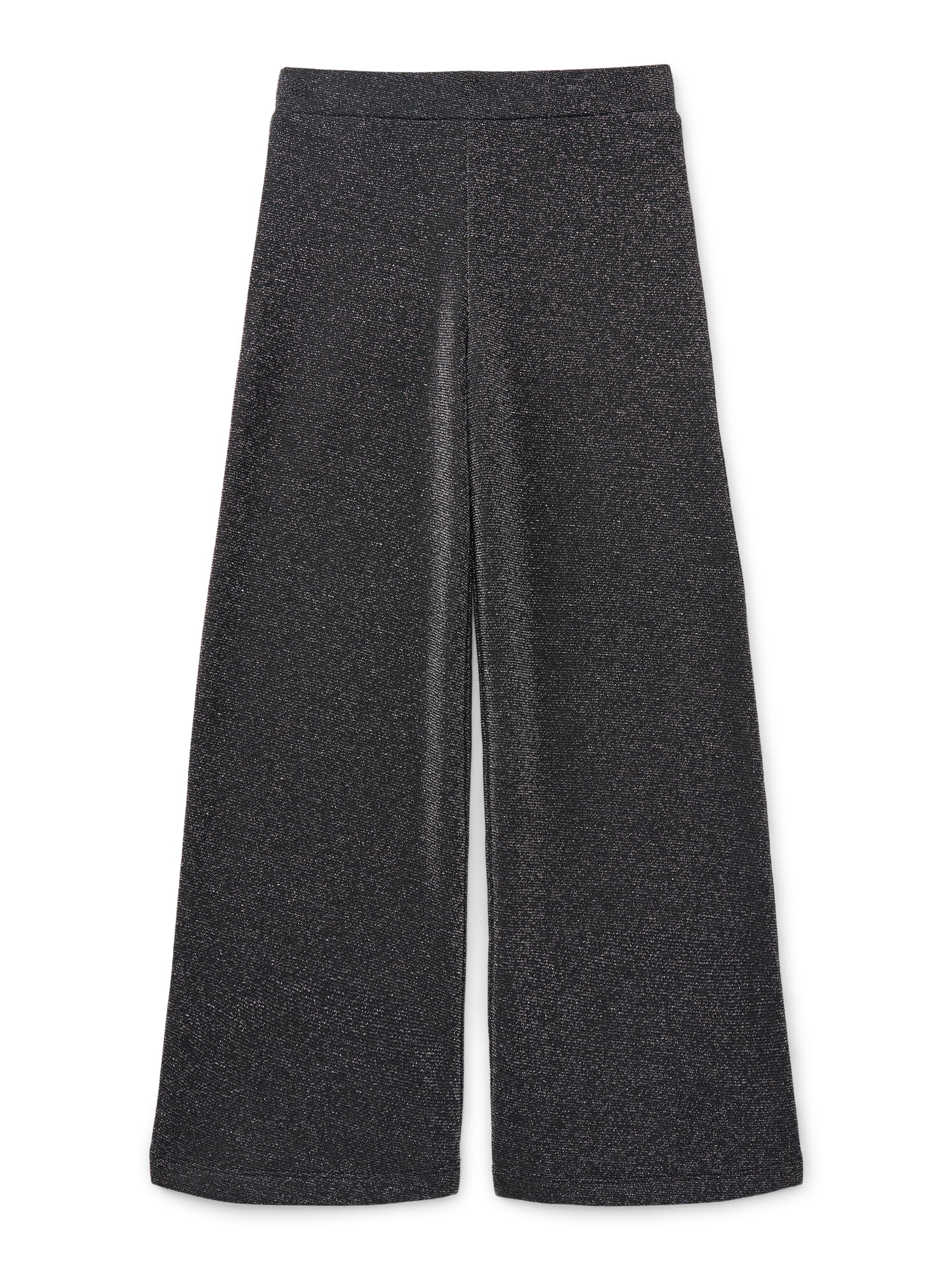 Wonder Nation Little Girls' Metallic Fleece Wide Leg Pant, Sizes 4-10