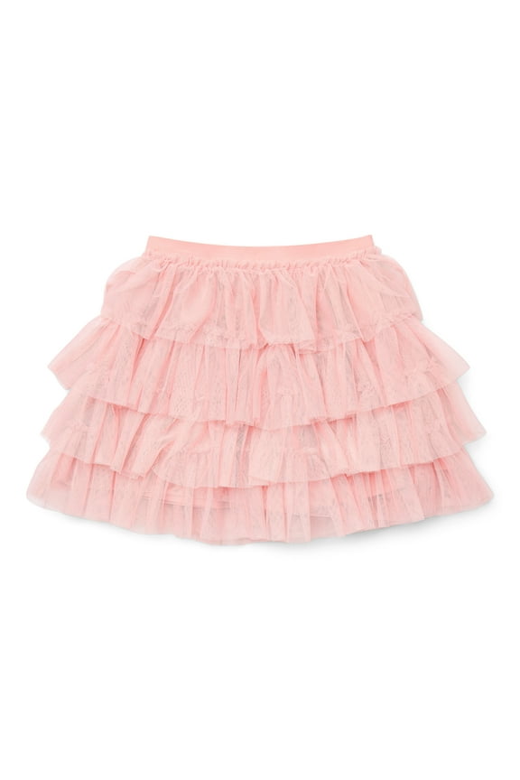 Little Girls Mesh Tiered Skirt, Sizes 4-10