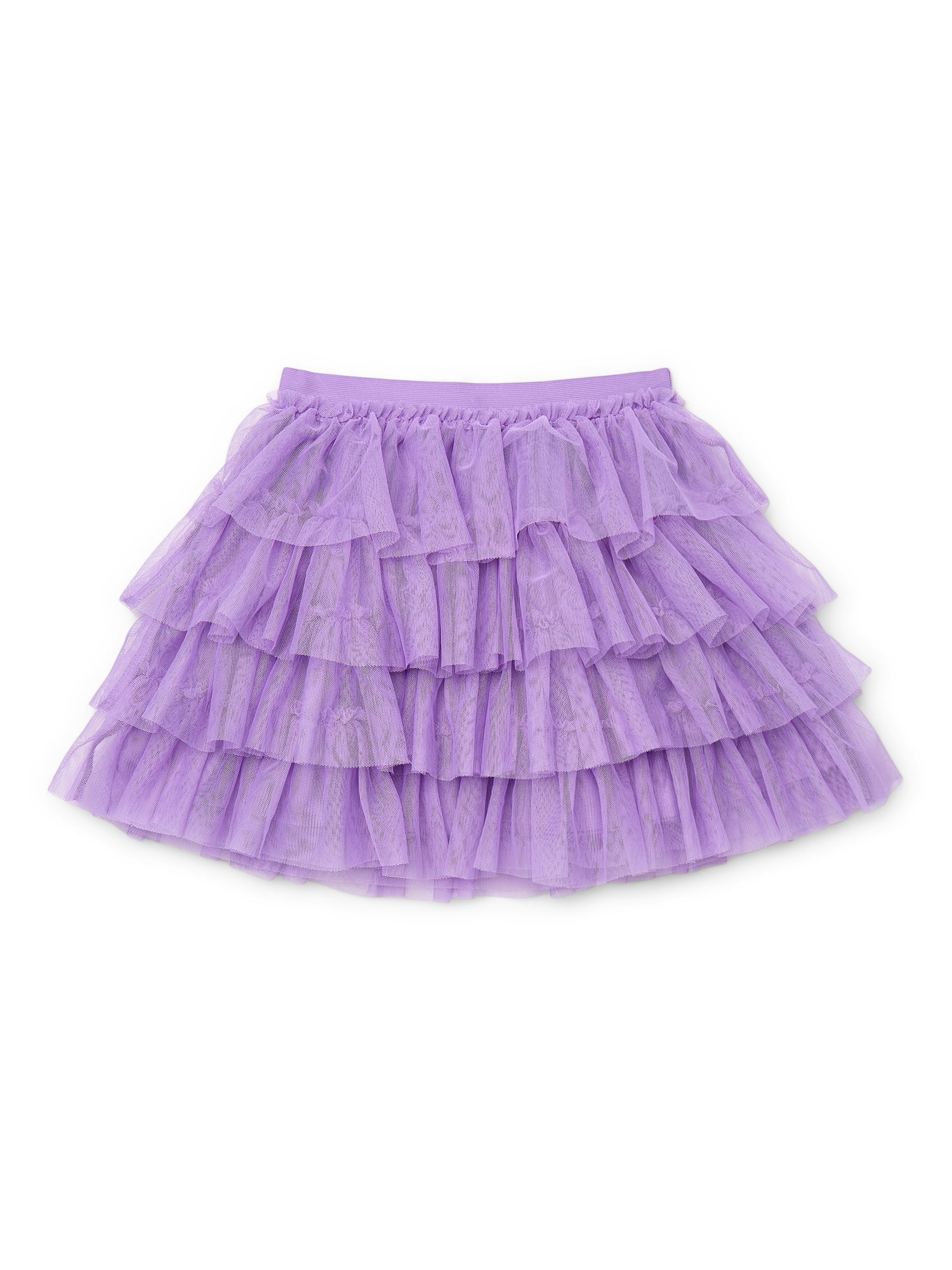Wonder Nation Little Girls Mesh Tiered Skirt, Sizes 4-10