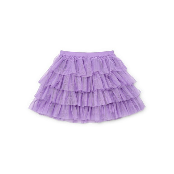 Wonder Nation Little Girls Mesh Tiered Skirt, Sizes 4-10