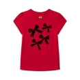 thumbnail image 1 of Wonder Nation Girls Gathered Shoulder Tee with Short Sleeves, Sizes 4-10, 1 of 3