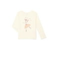 thumbnail image 1 of Wonder Nation Little Girls Long Sleeve Graphic Tee, Sizes 4-10, 1 of 3