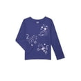thumbnail image 1 of Wonder Nation Little Girls Long Sleeve Graphic Tee, Sizes 4-10, 1 of 3