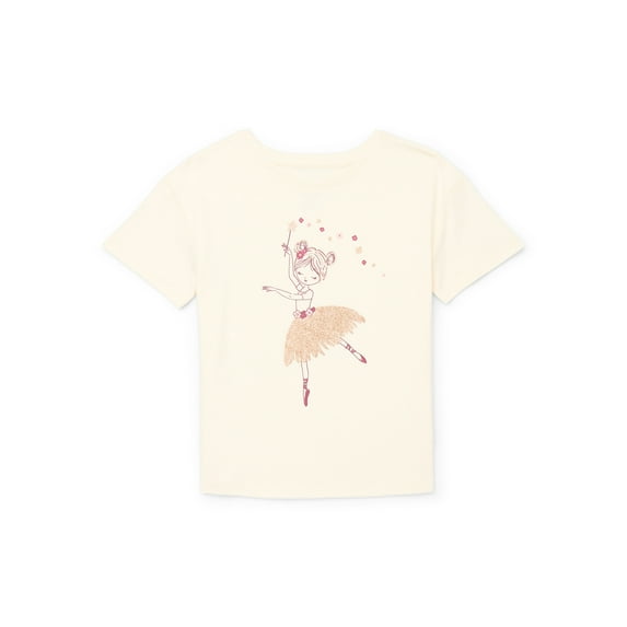 Wonder Nation Little Girls Short Sleeve Graphic Tee, Sizes 4-10
