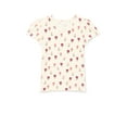 thumbnail image 1 of Wonder Nation Little Girls Printed Short Sleeve Lettuce Edge Tee, Sizes 4-10, 1 of 3