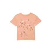 WONDER NATION Little Girls Short Sleeve Graphic Tee, Sizes 4-10