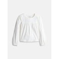 thumbnail image 1 of Wonder Nation Girls Puff Print Top with Long Sleeves, Sizes 4-18, 1 of 3