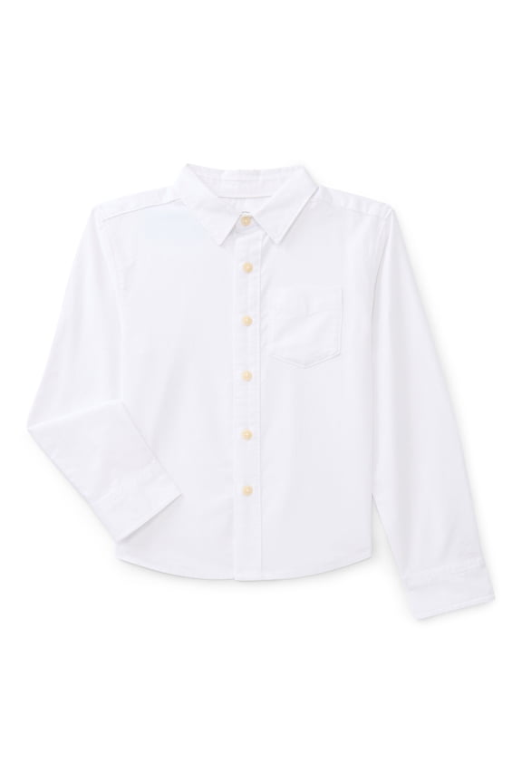 Boys Long Sleeve Button Down Shirt, Sizes 4-18 & Husky