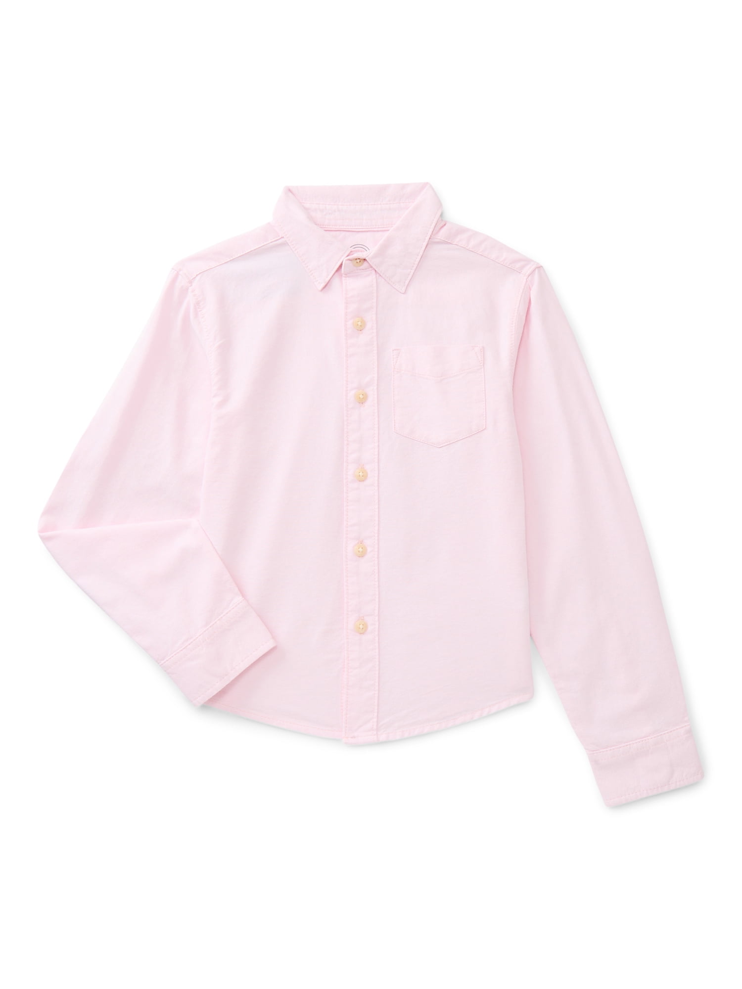 Wonder Nation Boys Long Sleeve Button Down Shirt, Sizes 4-18 & Husky