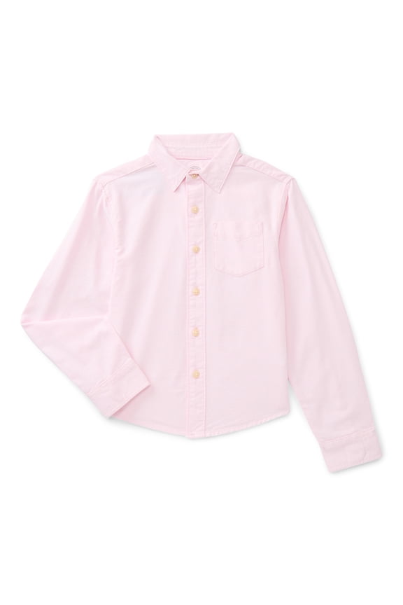 Boys Long Sleeve Button Down Shirt, Sizes 4-18 & Husky