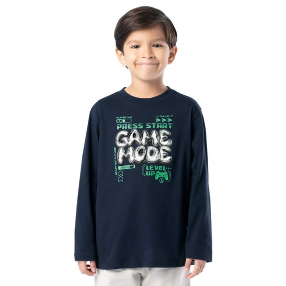 Wonder Nation Boy's Long Sleeve Elevated Graphic T-Shirt, Sizes 4-18 & Husky