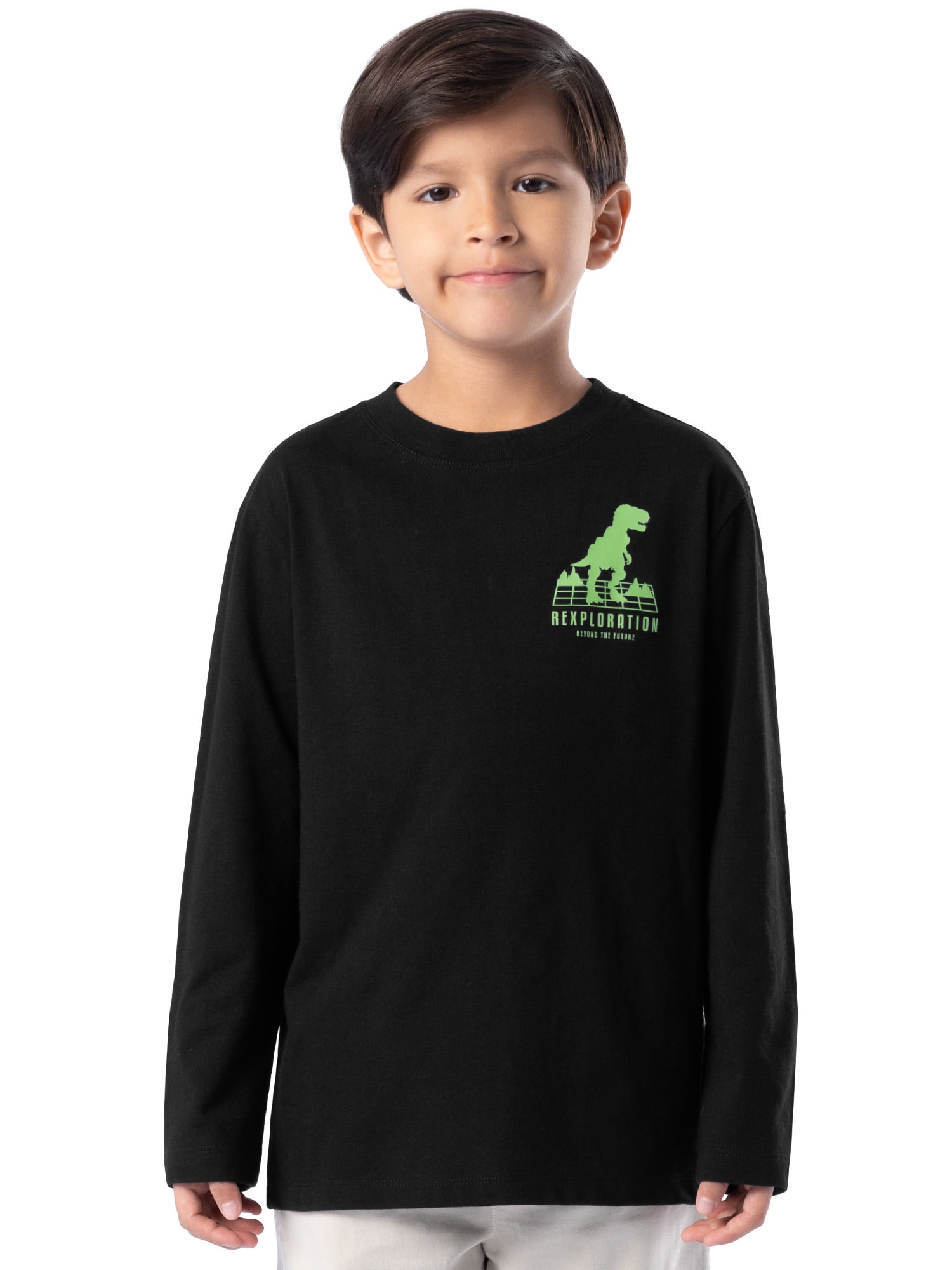 Wonder Nation Boy's Long Sleeve Elevated Graphic T-Shirt, Sizes 4-18 & Husky