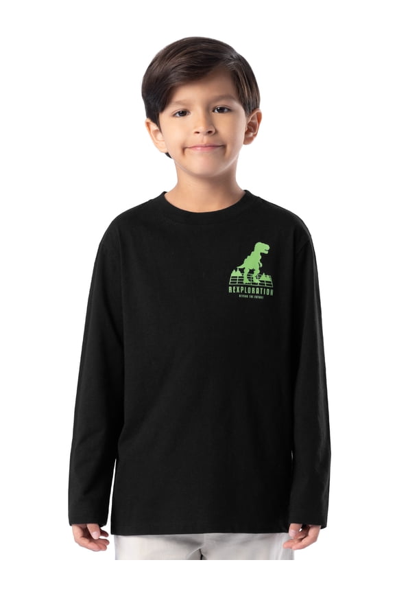 Boy's Long Sleeve Elevated Graphic T-Shirt, Sizes 4-18 & Husky
