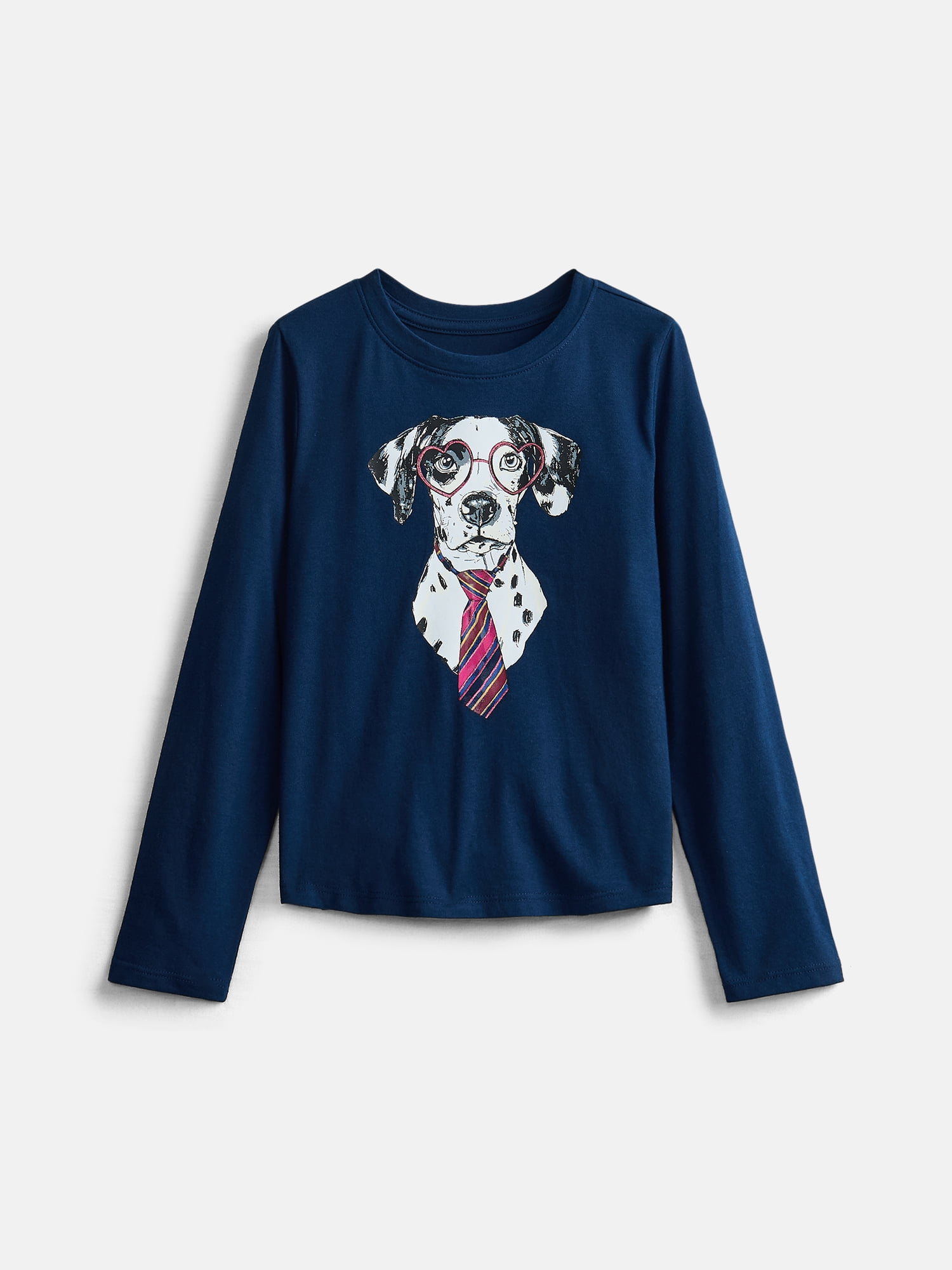 Wonder Nation Girls Embellished Tee with Long Sleeves, Sizes 4-18 & Plus