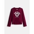 thumbnail image 1 of Wonder Nation Girls Embellished Tee with Long Sleeves, Sizes 4-18 & Plus, 1 of 4