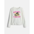 thumbnail image 1 of Wonder Nation Girls Embellished Tee with Long Sleeves, Sizes 4-18 & Plus, 1 of 3