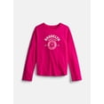 thumbnail image 1 of Wonder Nation Girls Embellished Tee with Long Sleeves, Sizes 4-18 & Plus, 1 of 3