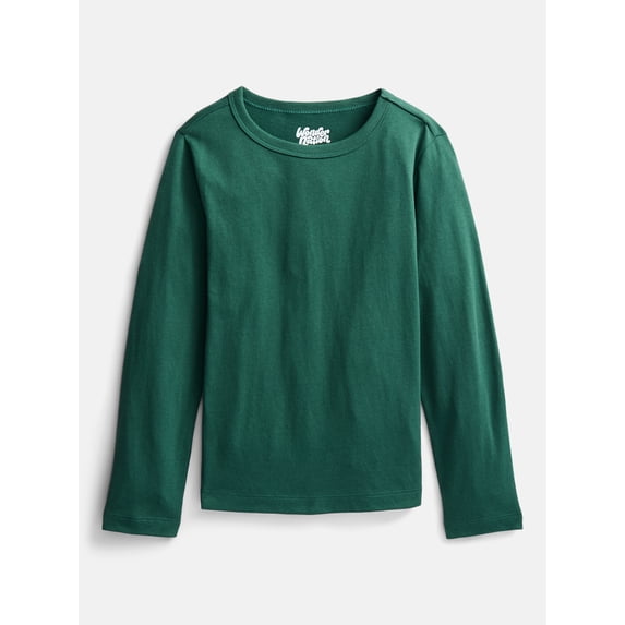 Wonder Nation Boys' Kid Tough Tee with Long Sleeves, Sizes XS-XXL & Husky