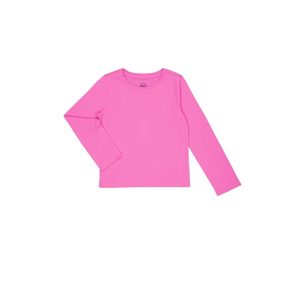 Wonder Nation Girls Long Sleeve Kid Tough T-Shirt, Sizes 4-18 & Plus