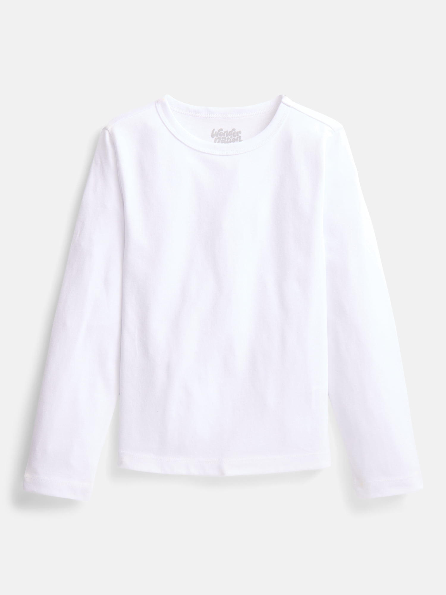 Wonder Nation Boys' Kid Tough Tee with Long Sleeves, Sizes XS-XXL & Husky