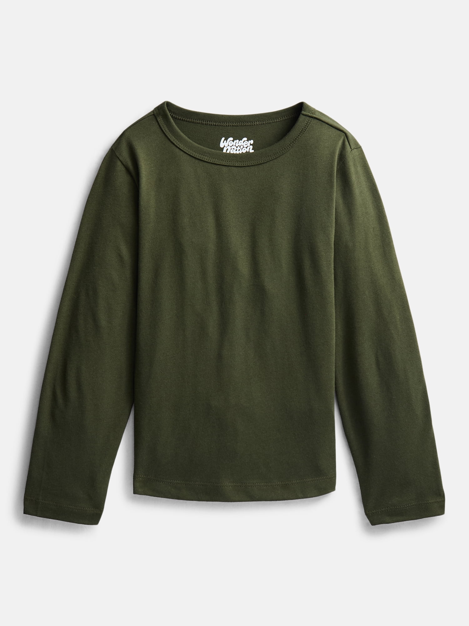Wonder Nation Boys' Kid Tough Tee with Long Sleeves, Sizes XS-XXL & Husky