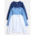 thumbnail image 1 of Wonder Nation Boys' Kid Tough Tee with Long Sleeves, 3 Pack, Sizes XS-XXL & Husky, 1 of 4