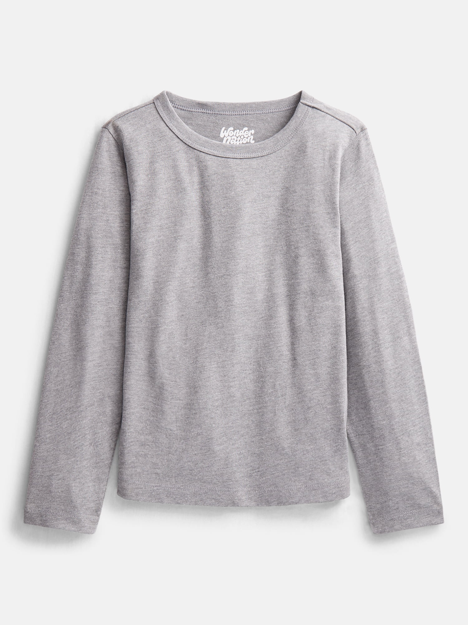 Wonder Nation Boys' Kid Tough Tee with Long Sleeves, Sizes XS-XXL & Husky