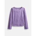 thumbnail image 1 of Wonder Nation Girls Kid Tough Tee with Long Sleeves, Sizes 4-18 & Plus, 1 of 3