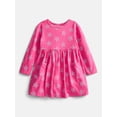 thumbnail image 1 of Wonder Nation Baby and Toddler Girls' Play Dress with Long Sleeves, Sizes 0M-5T, 1 of 3