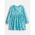 thumbnail image 1 of Wonder Nation Baby and Toddler Girls' Play Dress with Long Sleeves, Sizes 0M-5T, 1 of 3
