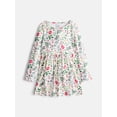 thumbnail image 1 of Wonder Nation Girls Long Sleeve Play Dress, Sizes XS-XXL, 1 of 3