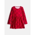 thumbnail image 1 of Wonder Nation Girls Long Sleeve Play Dress, Sizes XS-XXL, 1 of 3