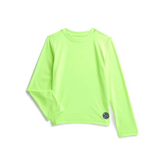 Wonder Nation Boys Rash Guard with Long Sleeves, Sizes 4-18 & Husky
