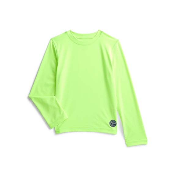 Wonder Nation Boys Rash Guard with Long Sleeves, Sizes 4-18 & Husky