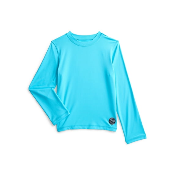 Wonder Nation Boys Rash Guard with Long Sleeves, Sizes 4-18 & Husky