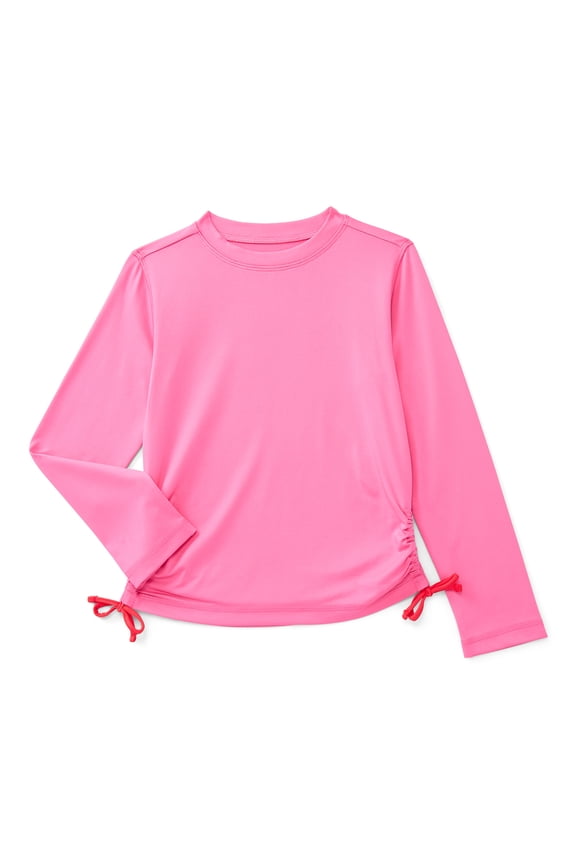 Girls Long Sleeve Rash Guard with UPF50+, Sizes 4-18 & Plus