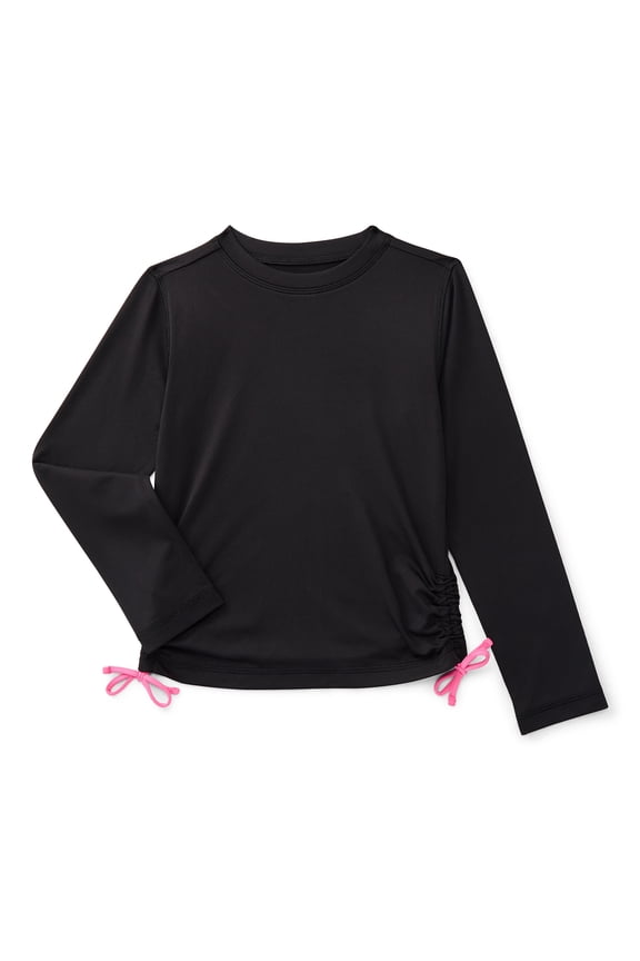 Girls Long Sleeve Rash Guard with UPF50+, Sizes 4-18 & Plus