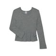 thumbnail image 1 of Wonder Nation Girls Long Sleeve Shine Top, Sizes 4-18 & Plus, 1 of 3