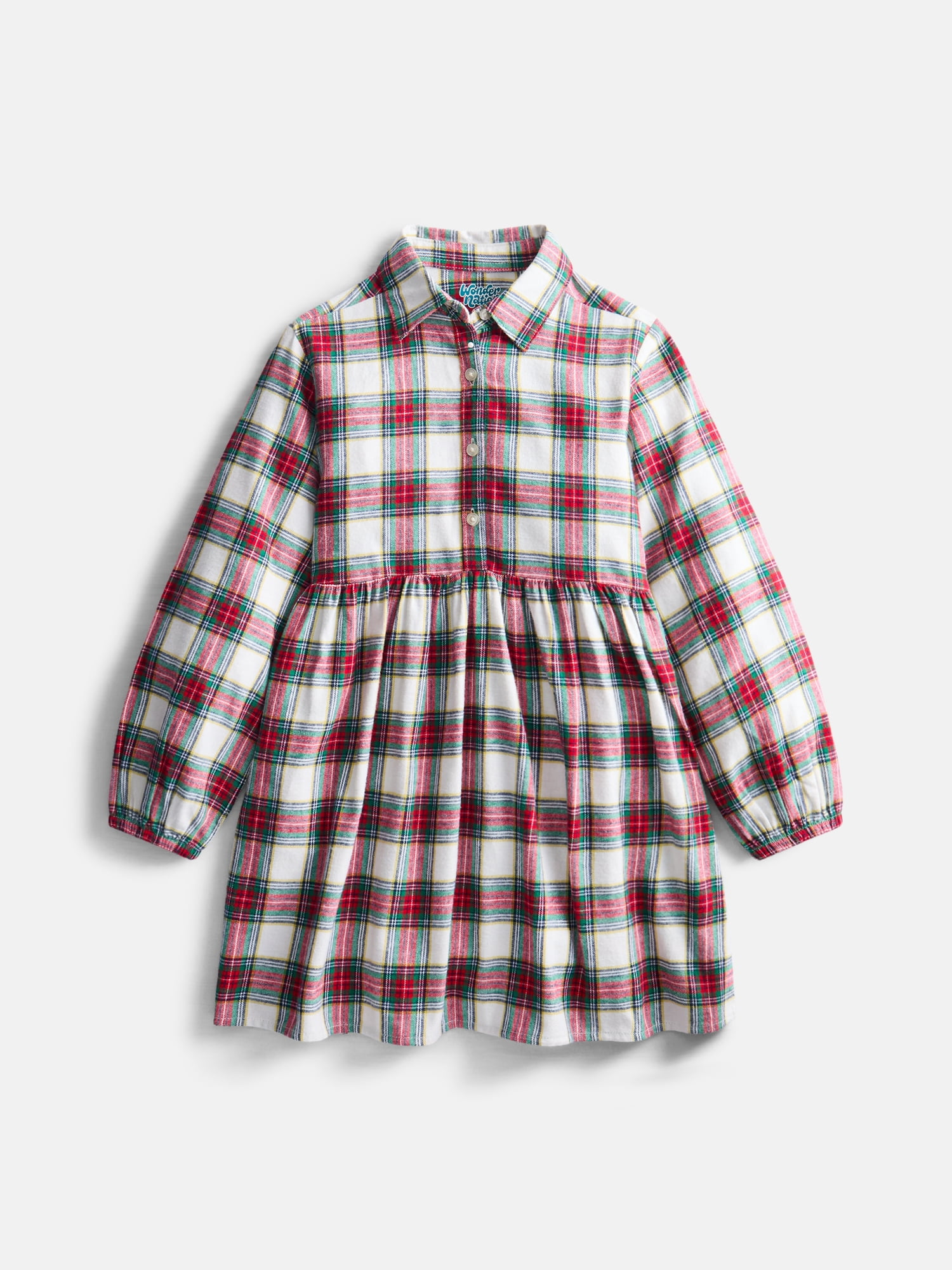 Wonder Nation Girls Cotton Shirt Dress, Sizes XS-XXL