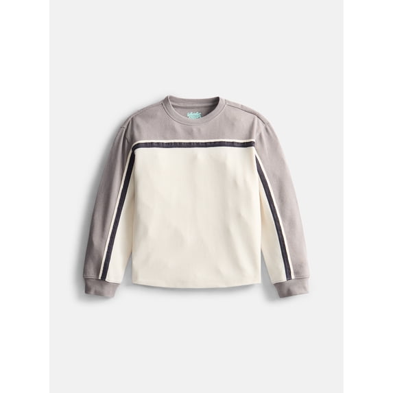 Wonder Nation Boys Sporty Waffle Tee with Long Sleeves, Sizes XS-XXL