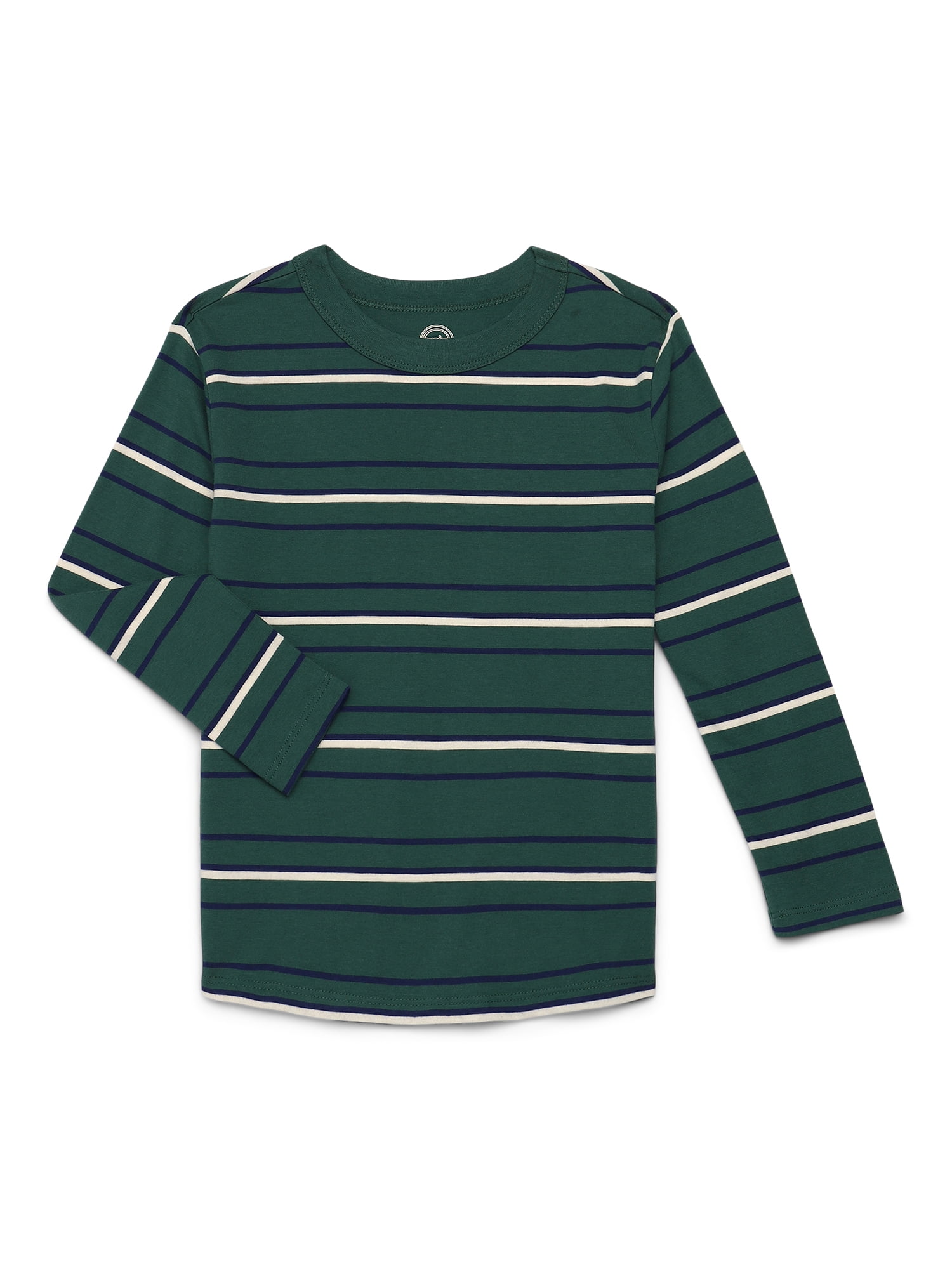 Wonder Nation Boys' Long Sleeve Stripe Tee, Sizes 4–18 & Husky