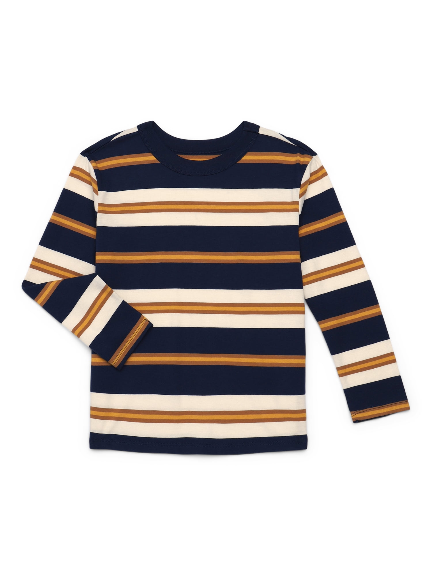 Wonder Nation Boys' Long Sleeve Stripe Tee, Sizes 4–18 & Husky