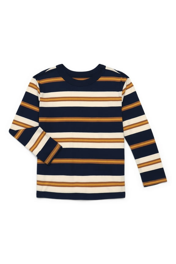 Boys' Long Sleeve Stripe Tee, Sizes 4–18 & Husky