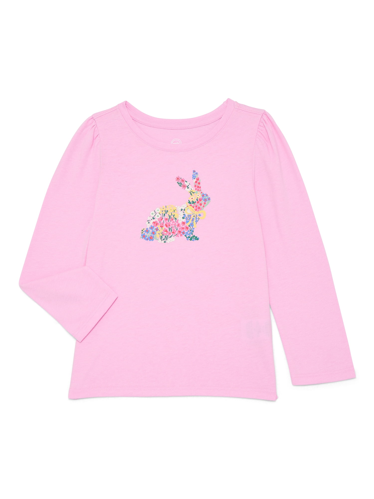 Wonder Nation Toddler Girl Long Sleeve T-Shirt, Sizes 18M-5T