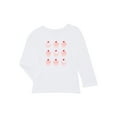 thumbnail image 1 of Wonder Nation Toddler Girls Crewneck Tee with Long Sleeves, Sizes 18M-5T, 1 of 3