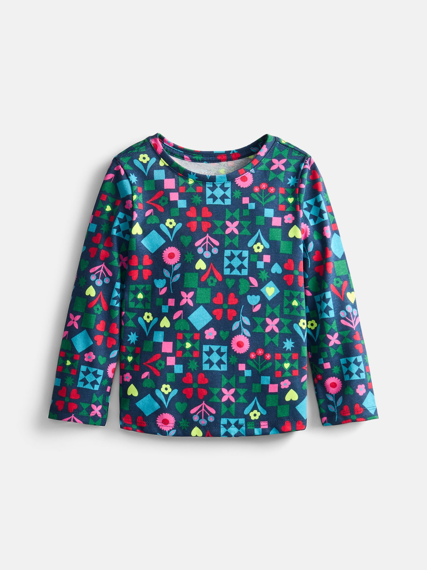 Wonder Nation Baby & Toddler Girls Tee with Long Sleeves, Sizes 0M-5T