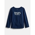 thumbnail image 1 of Wonder Nation Baby and Toddler Girls' Graphic Tee with Long Puff Sleeves, Sizes 0M-5T, 1 of 3