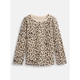 thumbnail image 1 of Wonder Nation Baby and Toddler Girls' Print Tee with Long Sleeves, Sizes 0M-5T, 1 of 3